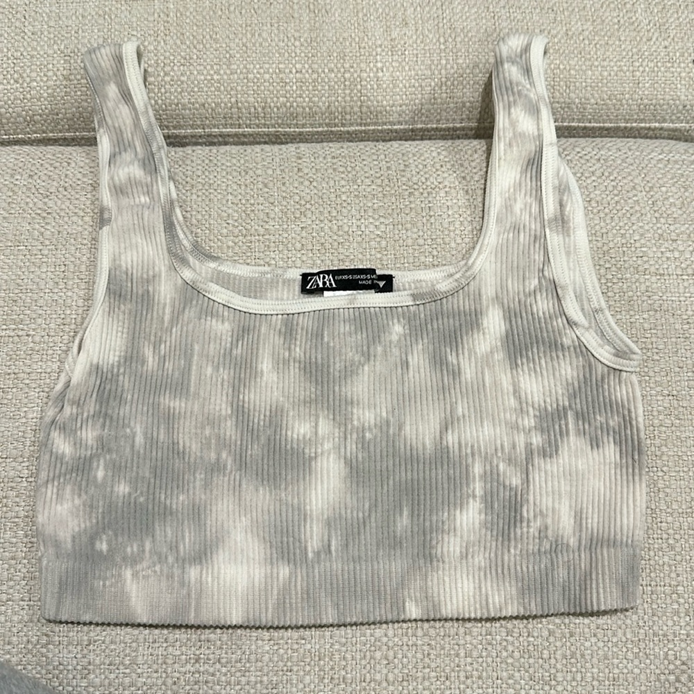 Zara tie dye crop top
